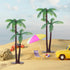 Gtziqa 16 Palm Tree Cake Topper, Pcs Fake Palm Tree Decor Mini Coconut Trees Model Artificial Tropical Rainforest