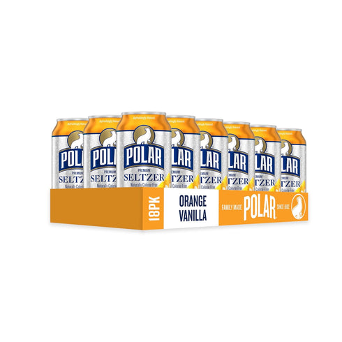 12 oz 18 pack Polar Seltzer Water Orange Vanilla, fl cans