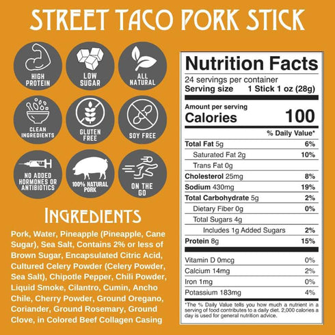100% 8g 24 Count Righteous Felon Meat Sticks | Pasture Raised Pork | Protein per Stick | Keto, Gluten-Free, Low Sugar