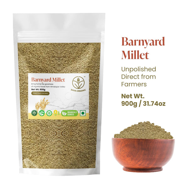 Shiva Organic Barnyard Millet - 900g | Himalayan Jhangora | Unpolished |