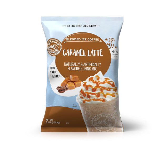 Big Train Caramel Latte Blended Ice Coffee Beverage Mix, 3.5 lb (Pack
