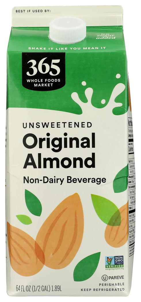 365 by Whole Foods Market Unsweetened Almond Beverage, 64 FZ