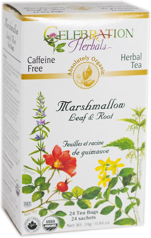 CELEBRATION HERBALS Organic Marshmallow Leaf & Root, 24 Bags, 0.02 Pound