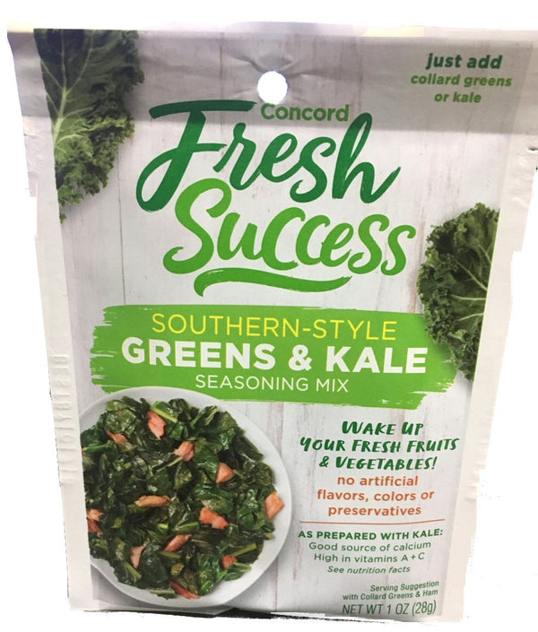 Concord GREENS & KALE SEASONING-Southern Style -18 (eighteen) 1oz packets