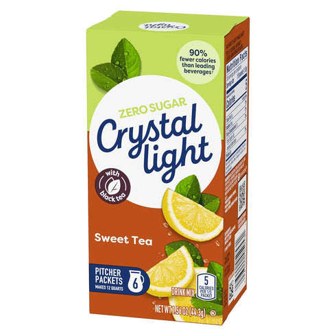 12-Quart 1.56-Ounce (Pack 10) Crystal Light Sweet Tea Drink Mix, Canister
