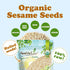 Food to Live Organic Hulled Sesame Seeds, 8 Ounces, Non-GMO, Kosher, Vegan, Perfect for Tahini & Salads