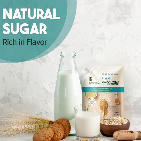 14.1oz Xylose Rice Sugar, Unrefined Natural Sugar, Xylitol, Low Absorption, Rich Rice Flavor