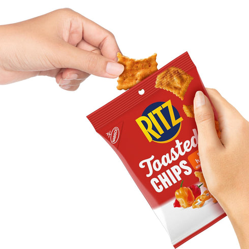12 Packs RITZ Toasted Chips Sweet Habanero Crackers, Bulk Individual Snacks, Snack