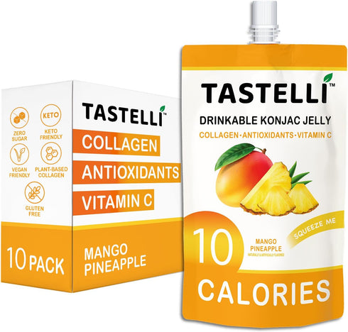Tastelli Konjac Jelly Infused with Collagen & Vitamin C | Gluten Free,