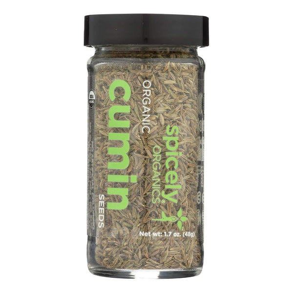 Spicely Organic Whole Cumin Seeds, 1.70 Ounce Jar, Certified Gluten Free