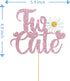 Kaakswa 2nd Two Cute Cake Topper Girl Birthday Party Decoration Sweet Baby Girl Second Birthday Anniversary Decor