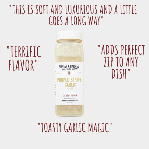 24oz Burlap & Barrel Purple Stripe Garlic - Alternative to Fresh Granulated Garlic - Savory Sweet Flavor for Tomato
