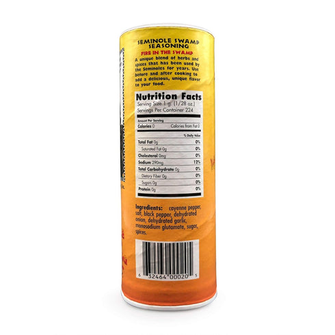 Seminole Swamp Seasoning - Fire in the Swamp 8 0z Single Shaker