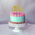 A Little Princess with Crown Cake Topper - Gold Glitter Baby Birthday Party Decoration