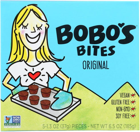 Bobo's Oat Bars Original Bites - Gluten Free - Case of 6 - 1.3 oz.