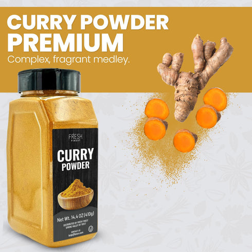 14.46oz (410G) Packaged Fresh Finest Curry Powder - - Authentic Blend of Spices, Perfect for Culinary Adventures