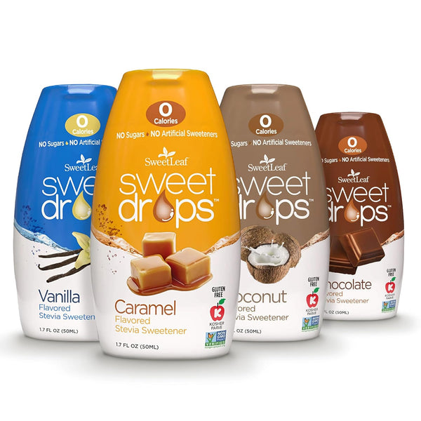 SweetLeaf Sweet Drops - Flavored Stevia Liquid Sweetener, Stevia Extract, Zero Calories,