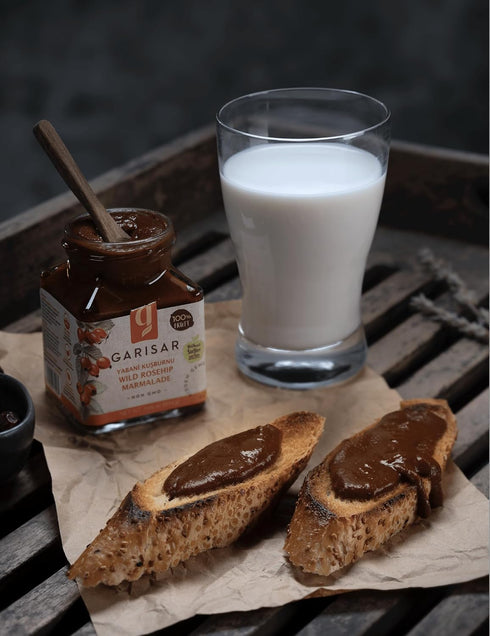 100% 8.47 oz (Pack 2) Garisar- Wild Rosehip Marmalade Sugar Free, Wild Rosehip Marmalade - Natural Wild Rosehip - Great