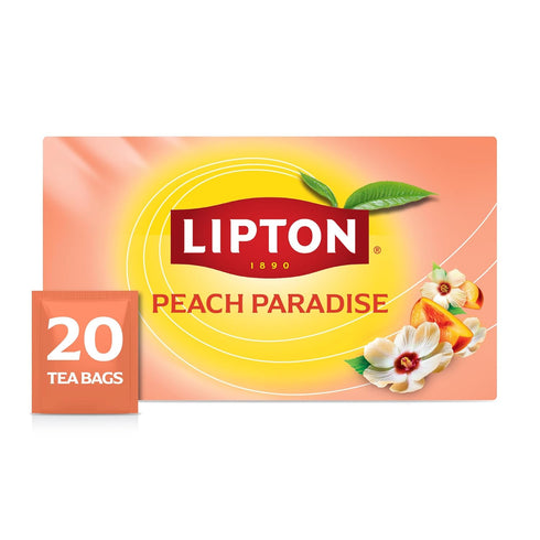 Lipton Peach Paradise Tea Bags, caffeine free Tea, Fruit and Herbal Tea,