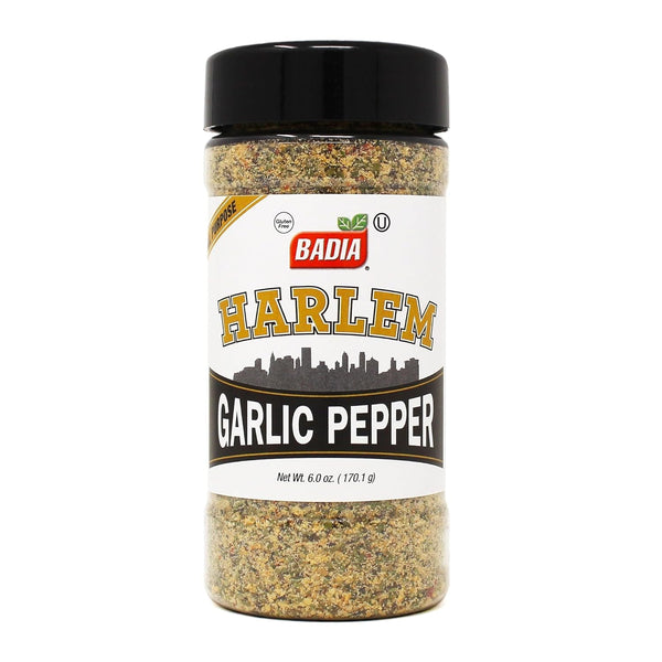 Badia Harlem Garlic Pepper Seasoning Blend, 6 oz Bold Garlic & Pepper