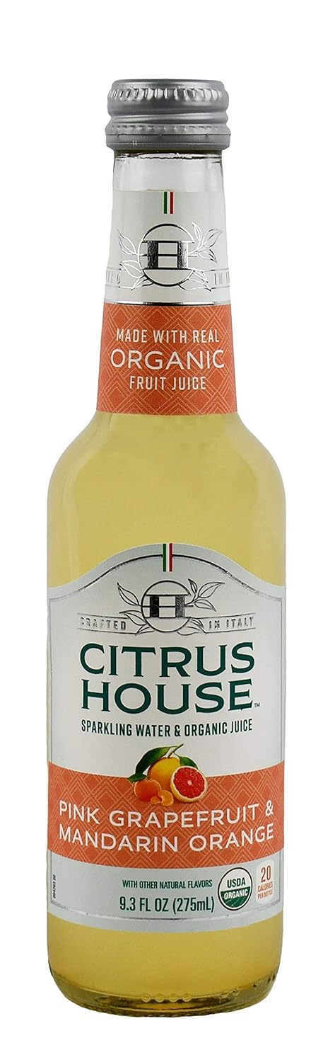 Citrushouse Sparkling Water & Pink Grapefruit Mandarin Orange Juice, 9.3 fl oz