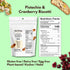 9.9 oz (283g) Tutti Gourmet Gluten Free Pistachio & Cranberry Biscotti, Resealable Cookie Bag Vegan and Halal Snacks
