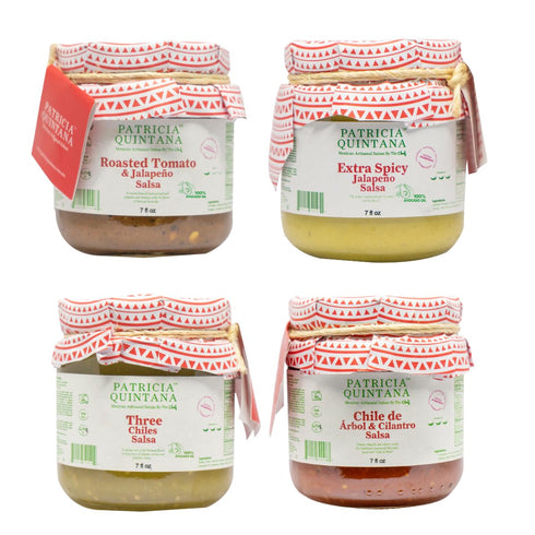 Patricia Quintana Authentic Mexican Salsa Sampler Pack - Enjoy Roasted Tomato &
