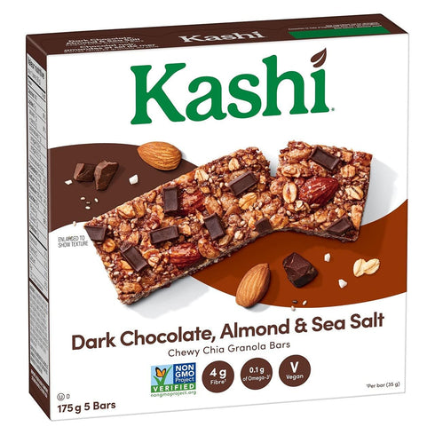 5ct, 175g/6.17oz Kashi Chia Granola Chocolate Almond and Sea Salt, (Canadian)