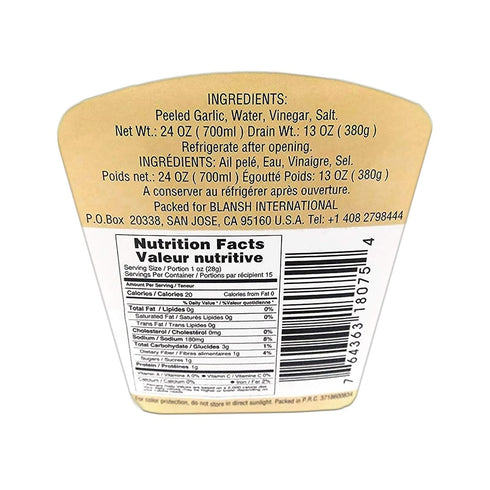 24 Oz (700g) Zarrin - Pickled Peeled Garlic