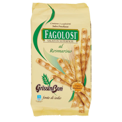 GrissinBon Grissin Bon: "Fagolosi" Salted Italian Breadsticks, Rosemary Taste - 8.45oz(250g) Packages (Pack