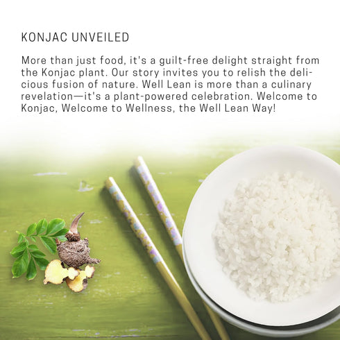 6 Pack (12 2gm, 5 Well Lean USDA Organic Konjac Shirataki Rice - Low Carb, Keto Rice, Servings) - Ideal for Keto