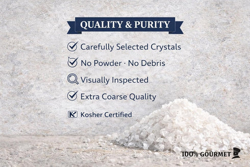 2 lb Premium Caribbean Sea Salt Extra Coarse Sea Salt for Grinder, Natural & Unrefined
