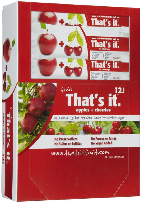 That's It Pack 24 (2 Fruit Bars, Apple and Cherry, of Cases)