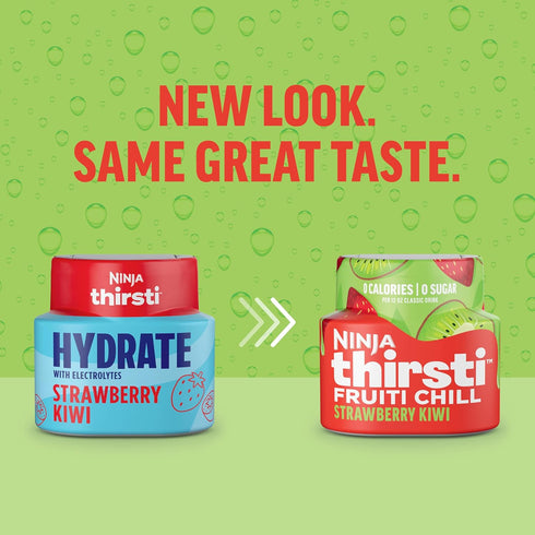 Pack, 17, 12oz 3 Pack, WCFV2 Ninja Thirsti Flavored Water Drops, FRUITI CHILL Variety Bold Fruit Flavor, Sparkling