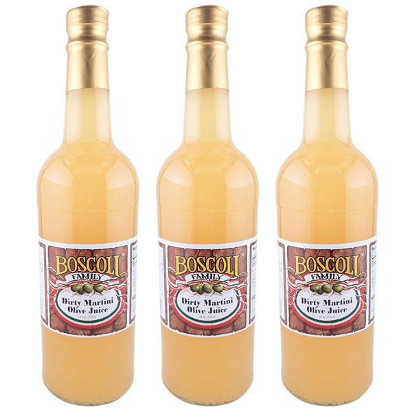 Boscoli Family Boscoli Dirty Martini Olive Juice - 25 oz Bottle, Pack of 3,