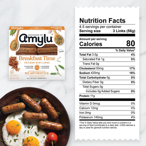 9oz Amylu Chicken Sausage Breakfast Time