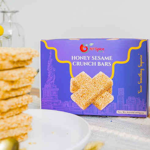 3 Pack NY Spice Shop Sesame Candy Snack Bar - Pound Sesame Snacks Honey Candy - Healthy Crunchy Energy Bars - Nut