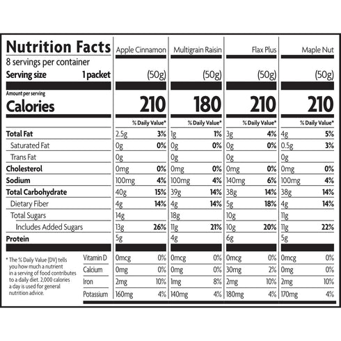 Pack 14 oz (Pack 1), Nature's Path Organic Variety Instant Oatmeal, of Non-GMO