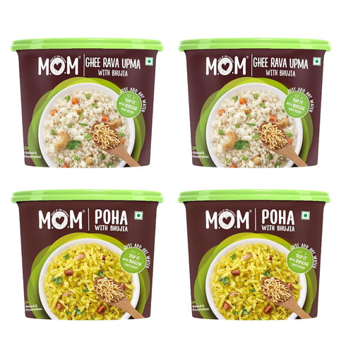 MOM Meal of the Moment Ready to Eat Breakfast Combo Pack, Poha