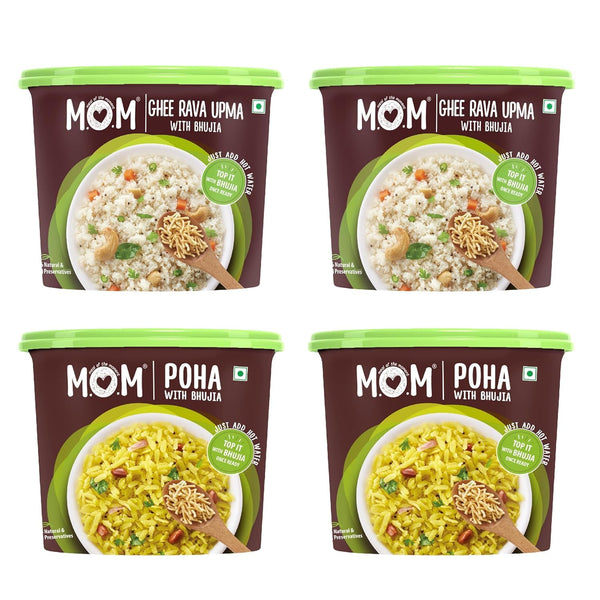 MOM Meal of the Moment Ready to Eat Breakfast Combo Pack, Poha