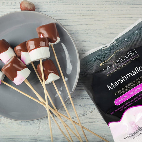 2 Pack (2.7 oz La Nouba Sugar Free Marshmallows, Keto Friendly, Zero Sugar, Low Carb, Perfect for Smores, Hot Chocolate