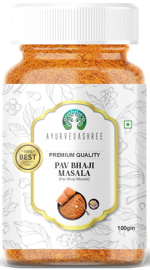 AYURVEDASHREE Pav Bhaji Masala 100gm PET Jar- Premium Quality | All Natural |