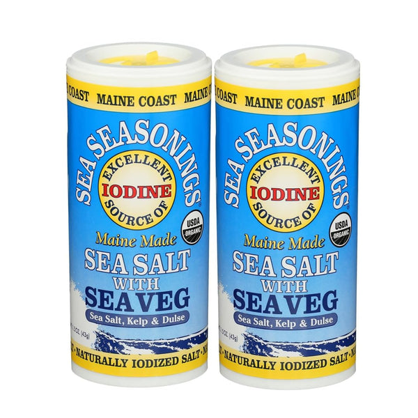 Maine Coast Sea Vegetables Sea Salt with Sea Veg Shaker | Wild-Harvested
