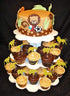 30 Pack Gold Glitter Jungle Safari Animal Cake Cupcake Toppers - Decorations for Baby Shower and Birthday Party