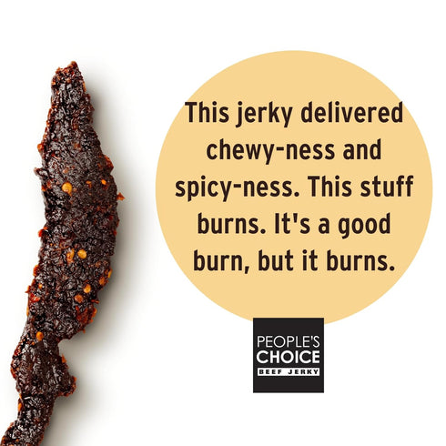 10g 1 (16 oz) Peoples Choice Beef Jerky Test Kitchen Hot Honey Sweet & Spicy Protein Made in USA Pound Bag