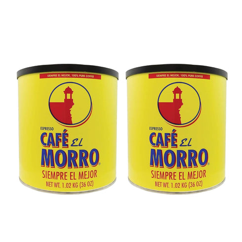 Caf El Morro Dark Roast Espresso Ground Coffee, Authentic Puerto Rican Style,