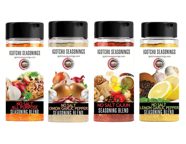 Igotchu Seasonings The No Salt Bundle | 100% Sodium-Free, All-Natural Seasoning Set