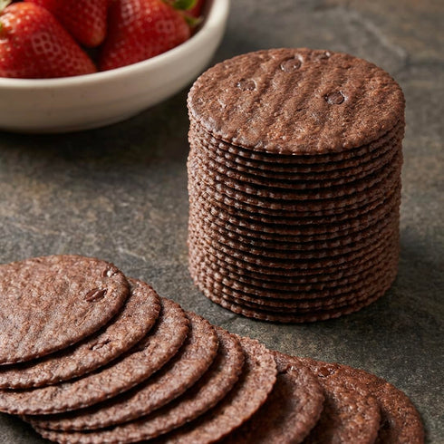 (3 PACK,18.9 Vloong Cocoa & Chocolate Sweet Snack Cracker, Baked Crisp Cookie Thins with No Artificial Flavors, Healthy