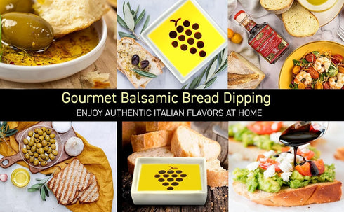 Vineyard Select Olive Balsamic Dipping Plate - Gourmet Flavor Enhancer