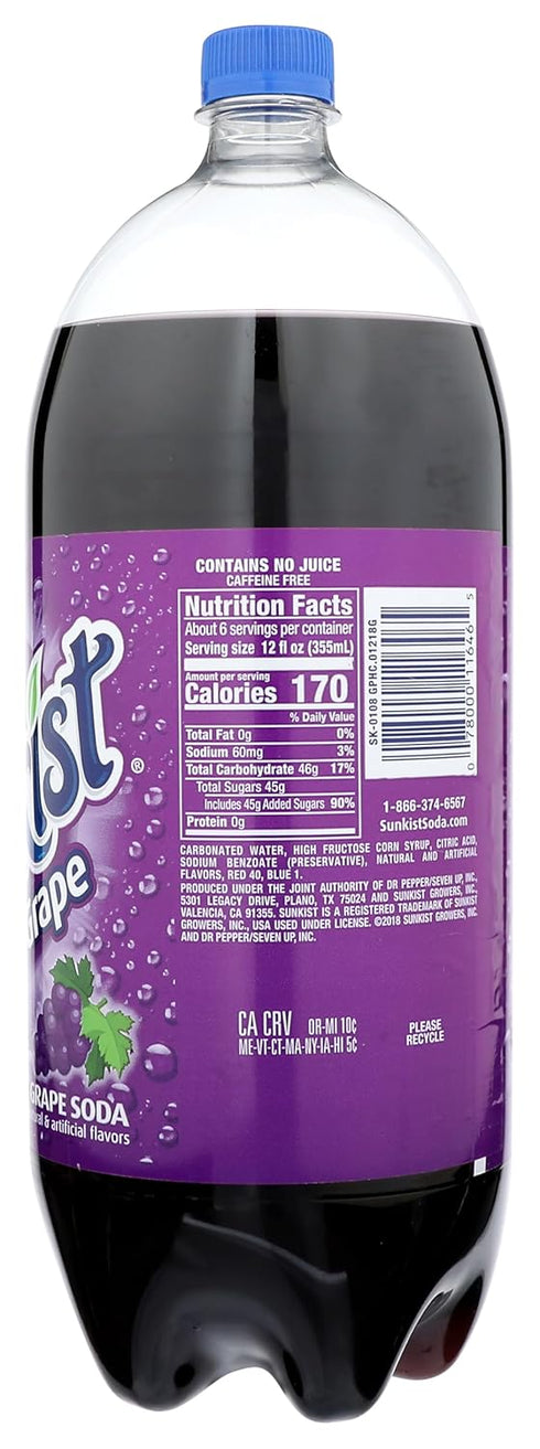 Sunkist Refreshing Grape Soda from